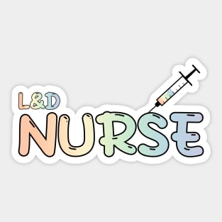 Labor and Delivery Nurse Rainbow Sticker